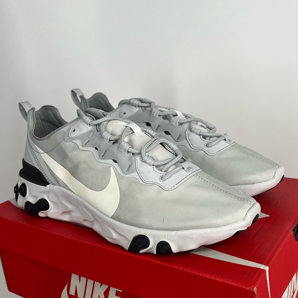 Nike React Element Pure Platinum Thunder Grey Men’s Size 11